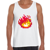 Minecraft Fireplace Amazing Crew Neck T-shirt & Tank Top For Online Game Geeks - Kuzi Tees