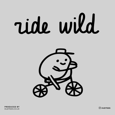 Ride Wild Funny Hipster Biking Apparel Crew Neck T-shirt & Tank Top - Kuzi Tees