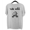 Ride Wild Funny Hipster Biking Apparel Crew Neck T-shirt & Tank Top - Kuzi Tees
