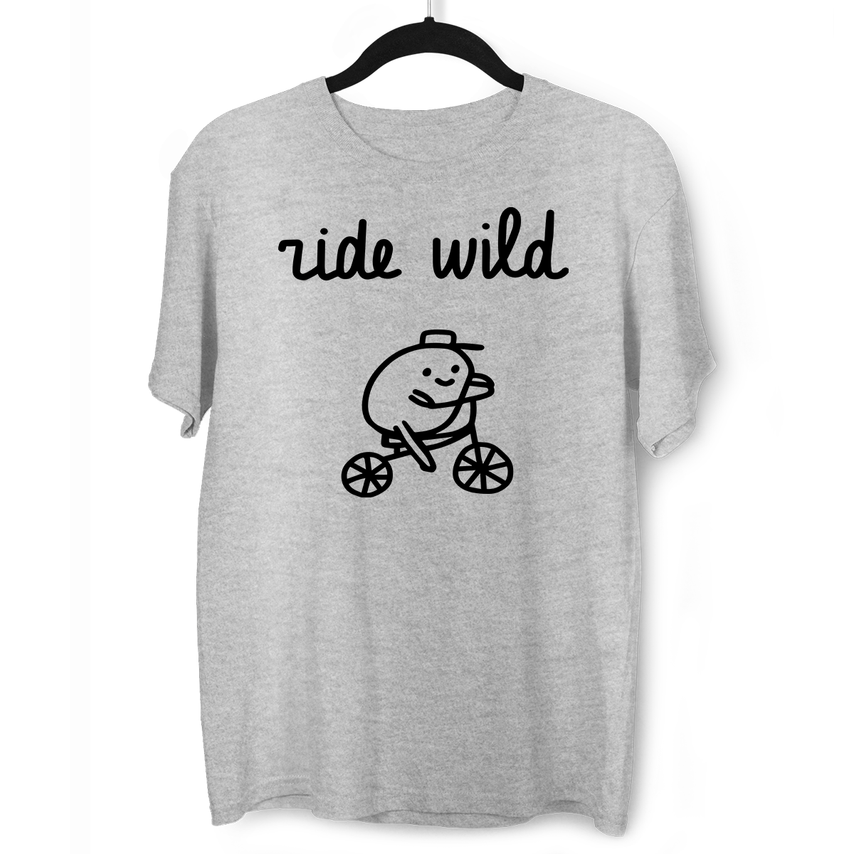 Ride Wild Funny Hipster Biking Apparel Crew Neck T-shirt & Tank Top - Kuzi Tees