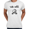 Ride Wild Funny Hipster Biking Apparel Crew Neck T-shirt & Tank Top - Kuzi Tees