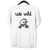 Ride Wild Funny Hipster Biking Apparel Crew Neck T-shirt & Tank Top - Kuzi Tees