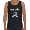 Ride Wild Funny Hipster Biking Apparel Crew Neck T-shirt & Tank Top - Kuzi Tees