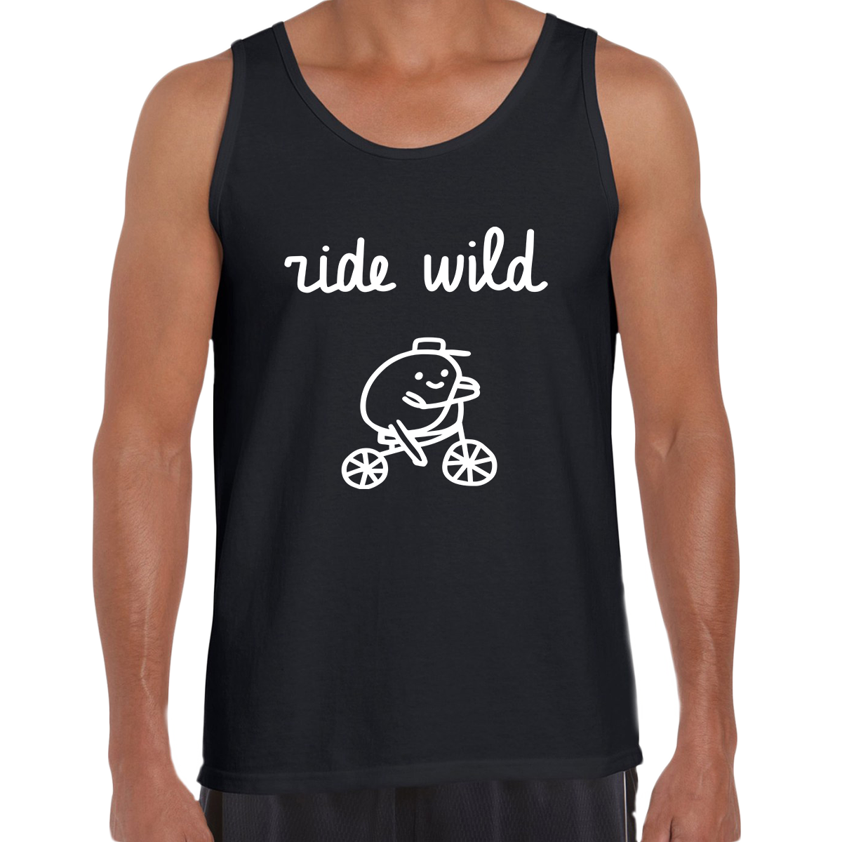 Ride Wild Funny Hipster Biking Apparel Crew Neck T-shirt & Tank Top - Kuzi Tees