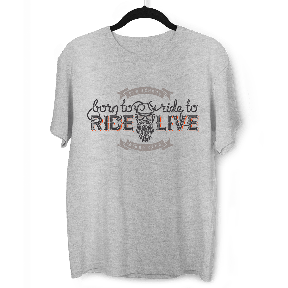 Beard Harley Biker Born to ride, ride to live Crew Neck T-shirt & Tank Top - Kuzi Tees