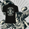Day of the Dead Dia de los Muertos Mexican skeleton on a bike Born to ride - Kuzi Tees