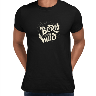 Born to Be Wild Harley Davidson Quote Biking Typography T-shirt - Kuzi Tees