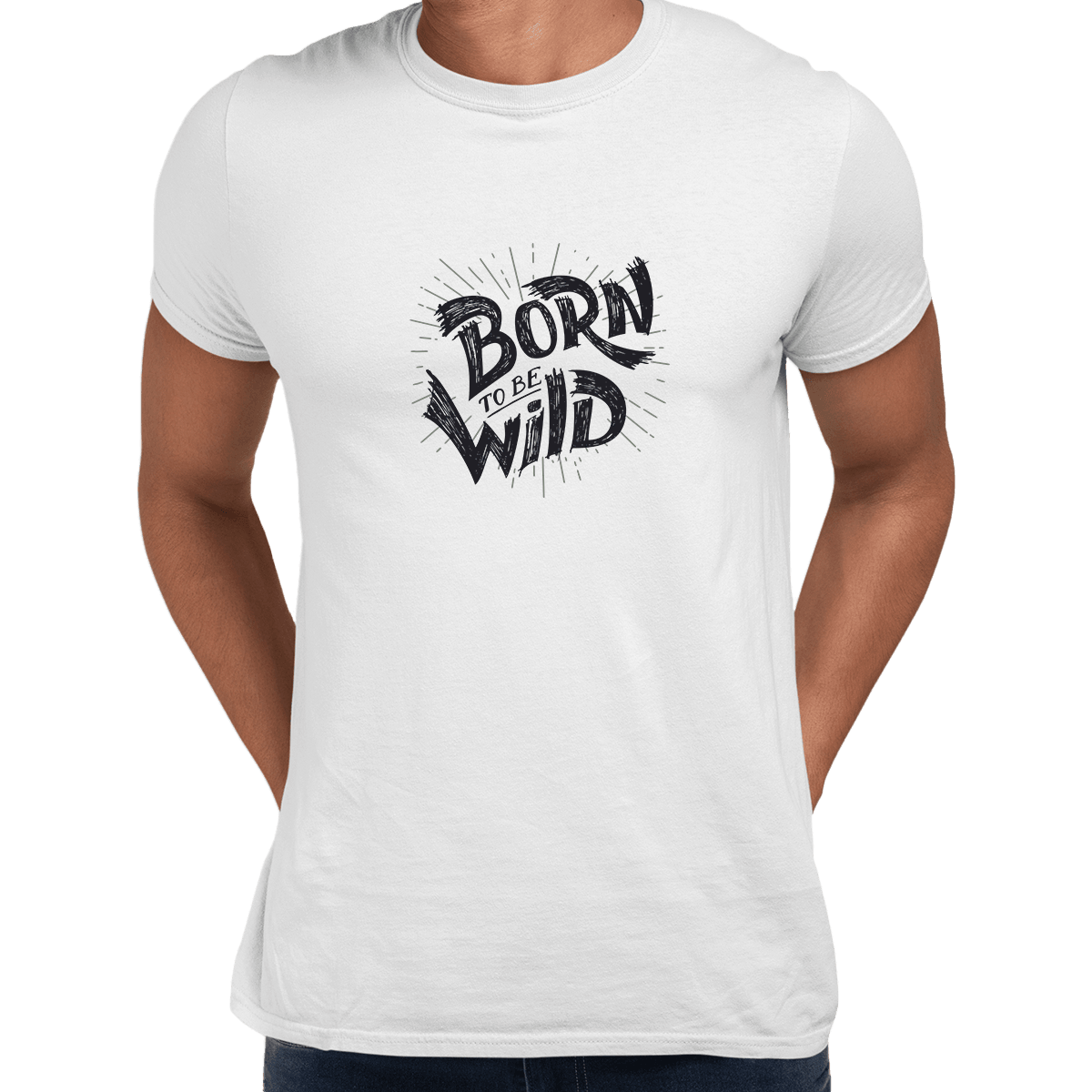 Born to Be Wild Harley Davidson Quote Biking Typography T-shirt - Kuzi Tees