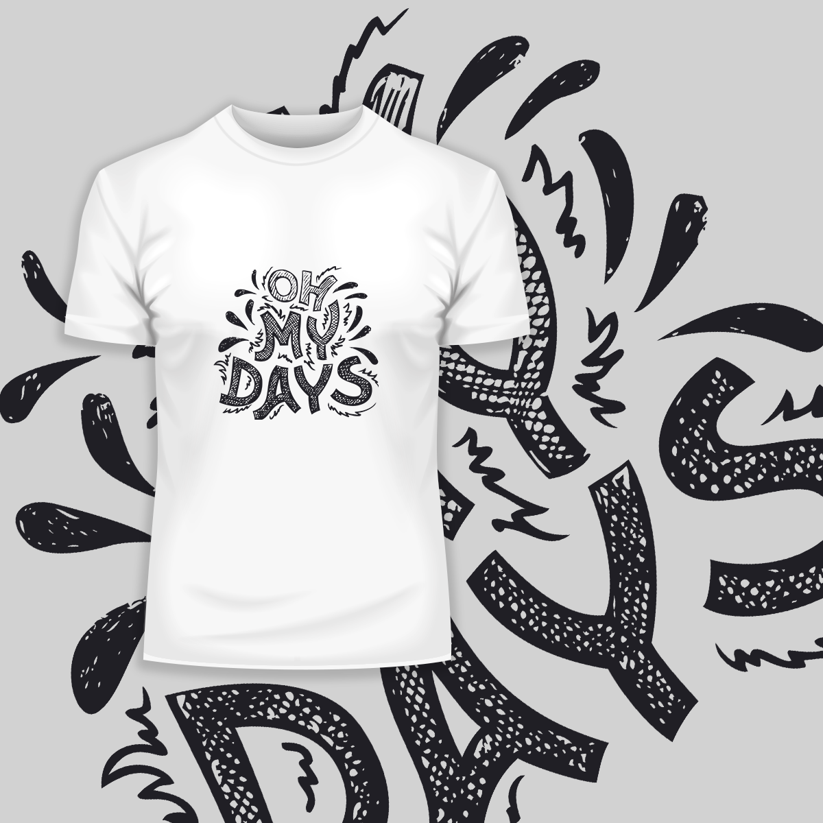 Oh My Days Funny Typography Tee - Kuzi Tees