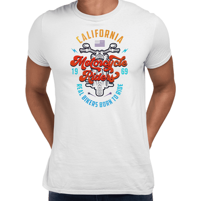 California Motorcycle Riders Real Bikers Born to Ride 1969 - Kuzi Tees
