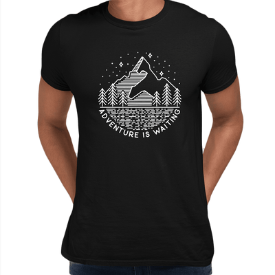Adventure is Waiting Outdoor Minimal design T-shirt - Kuzi Tees