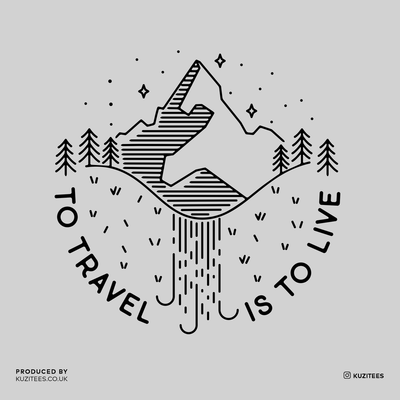 To Travel is To Live Great Outdoors Minimal Tracking Mountain Tee - Kuzi Tees