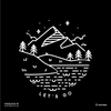 Lets go Great Outdoors Mountains Rivers Minimal Design - Kuzi Tees