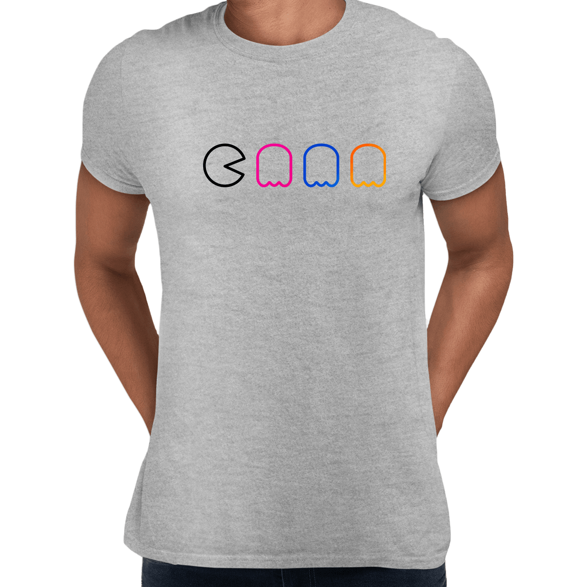 8-bit Retro nostalgia Japanese video game Pacman Mens Retro Unisex - Kuzi Tees