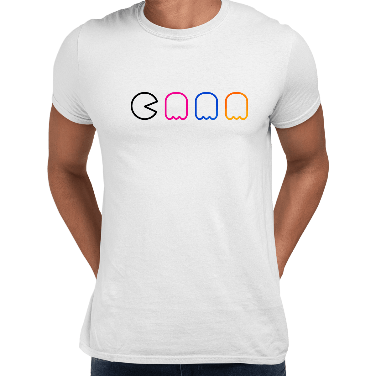 8-bit Retro nostalgia Japanese video game Pacman Mens Retro Unisex - Kuzi Tees
