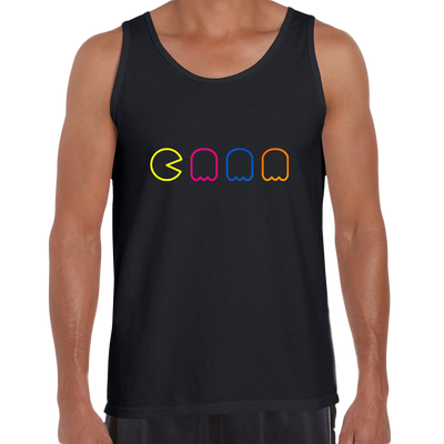 Pac Man2 Mens Retro Unisex Tank Top OLD SKOOL Fast Delivery - Kuzi Tees