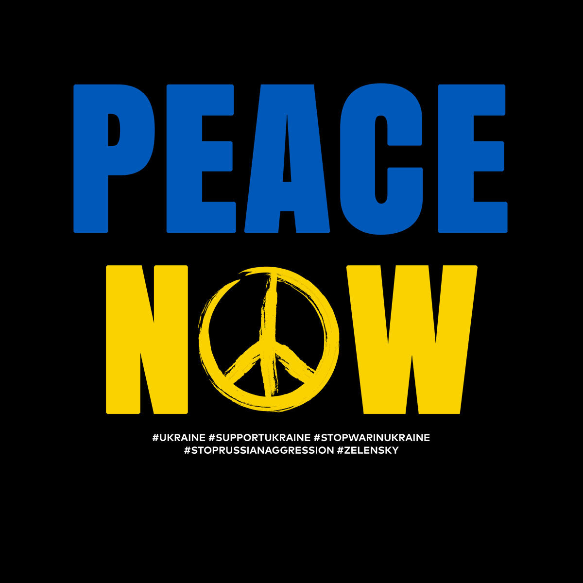 Peace Now T-shirt Greenpeace Ukraine War Stop Russian Aggression - Kuzi Tees