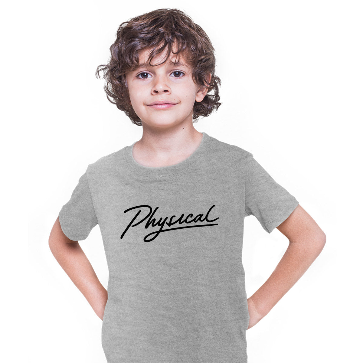 Physical TV Movie Series Retro Logo Tee Kids T-shirt Grey