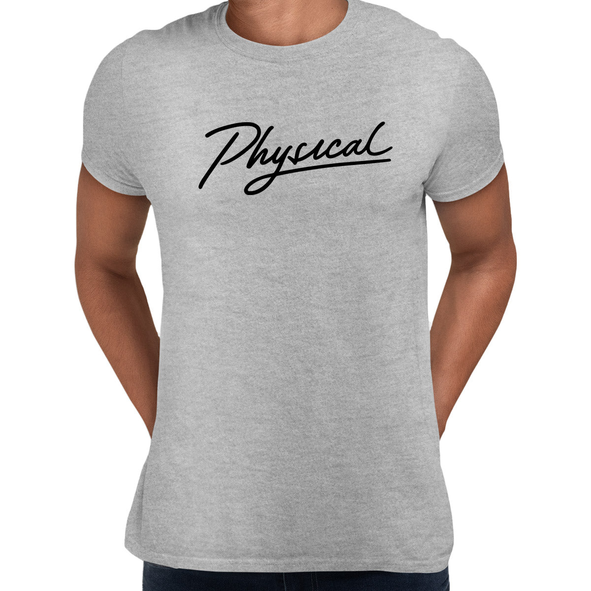 Physical TV Movie Series Retro Logo tee Unisex T-shirt Grey