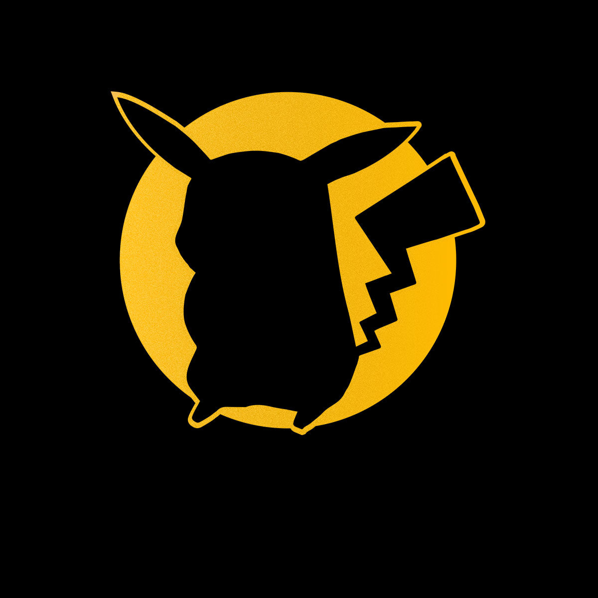 Pikachu Silhouette Tee Yellow design Typography Unisex T-shirt - Kuzi Tees