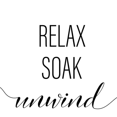 Relax Soak Unwind A4 A3 A2 - Vintage Wall Art Home Decor - Kuzi Tees
