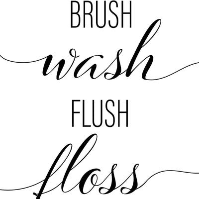 Brush Wash Flush Floss A4 A3 A2 - Vintage Wall Art Home Decor - Kuzi Tees