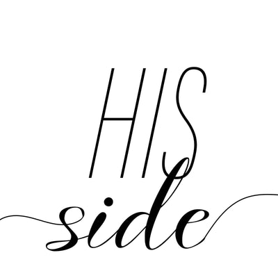 His Side A4 A3 A2 - Vintage Wall Art Home Decor - Kuzi Tees