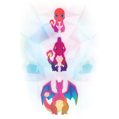 Charmander Evolution Pokemon Go Print Anime Manga Wall Art A2 Size gift idea - Kuzi Tees