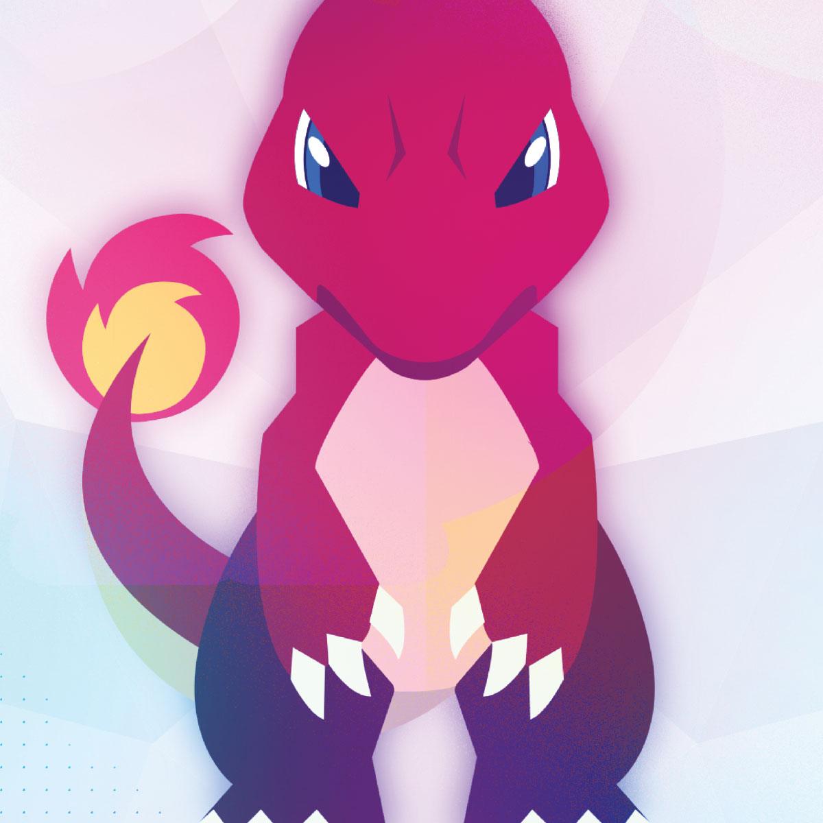 Charmander Evolution Pokemon Go Print Anime Manga Wall Art A2 Size gift idea - Kuzi Tees