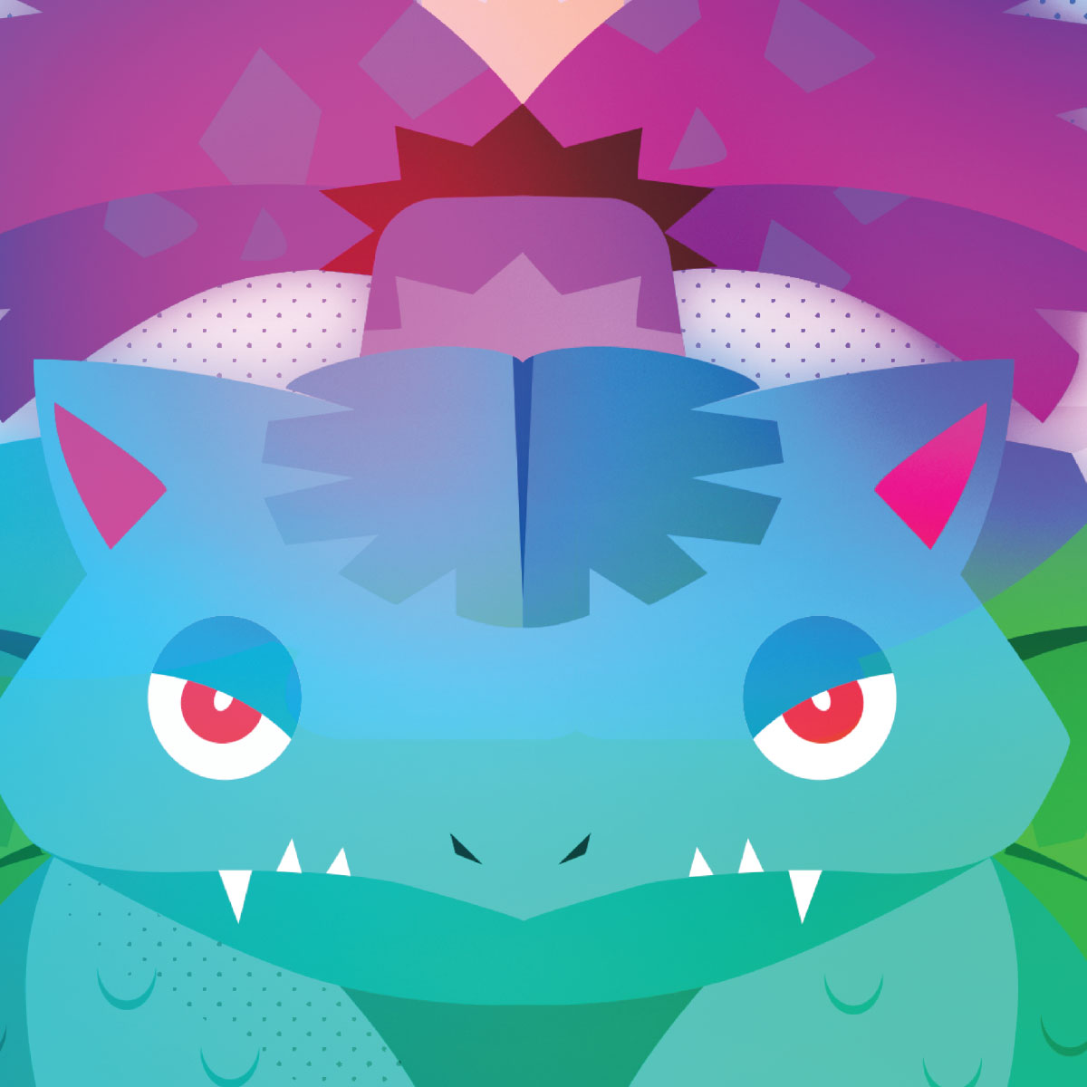 Venusaur Evolution Pokemon Go Print Anime Manga Wall Art A2 Size gift idea - Kuzi Tees