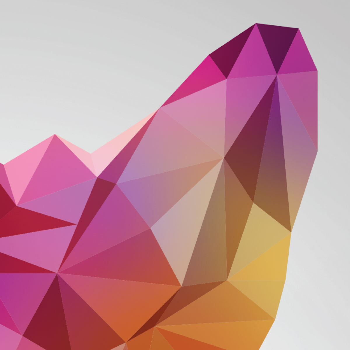 Low Poly Fox Geometric Print Poster Wall Art Triangular Abstract Unique Design - Kuzi Tees