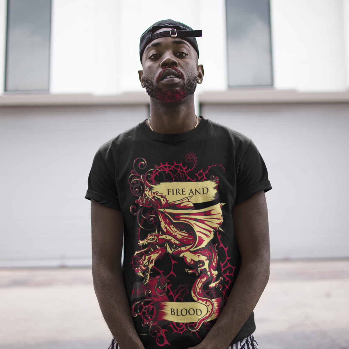 Pop Culture T-Shirt Game of Thrones - Fire And Blood - Kuzi Tees