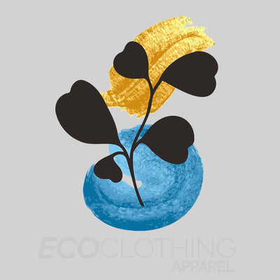 Botanical Blue Flower Plant Abstract T-shirt Novelty Crew Neck Birthday Summer Unisex T-shirt - Kuzi Tees