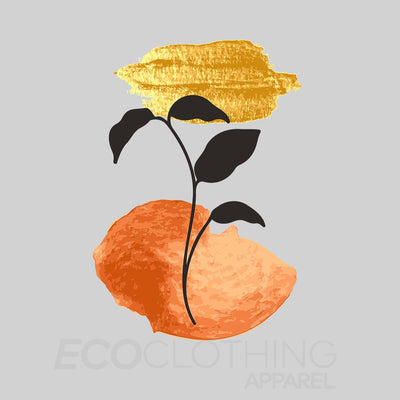 Botanical Design Tee Flowers Leaves Abstract Novelty Crew Neck Birthday T-shirt for Kids - Kuzi Tees