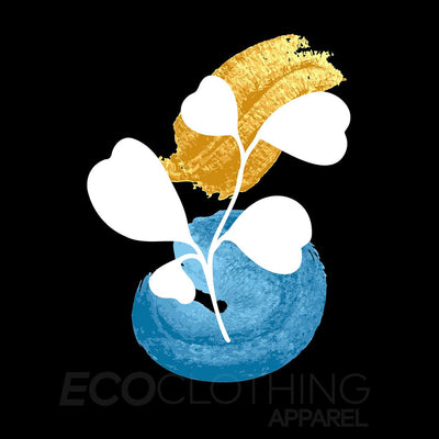 Botanical Blue Flower Plant Abstract T-shirt Novelty Crew Neck Birthday Summer T-shirt for Kids - Kuzi Tees