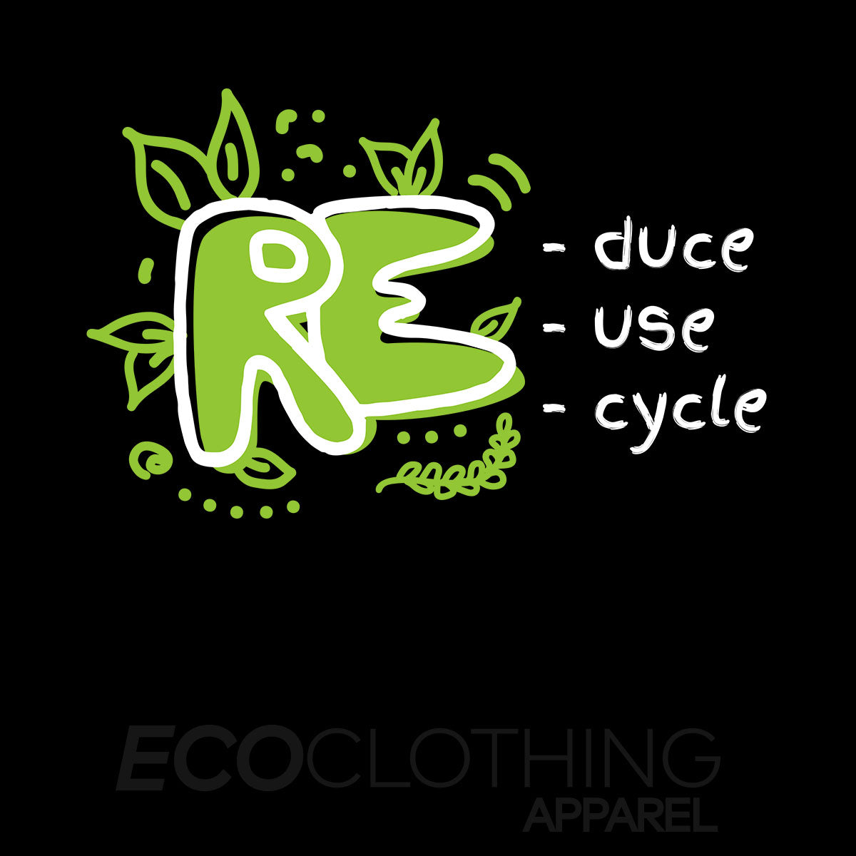 Recycle Mens T-Shirt Symbol Eco Friendly Environmental Earth Gift Present Unisex T-shirt - Kuzi Tees