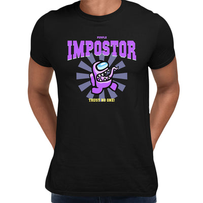 Purple Impostor Among Us Gamer Funny Trust No One Unisex T-Shirt - Kuzi Tees