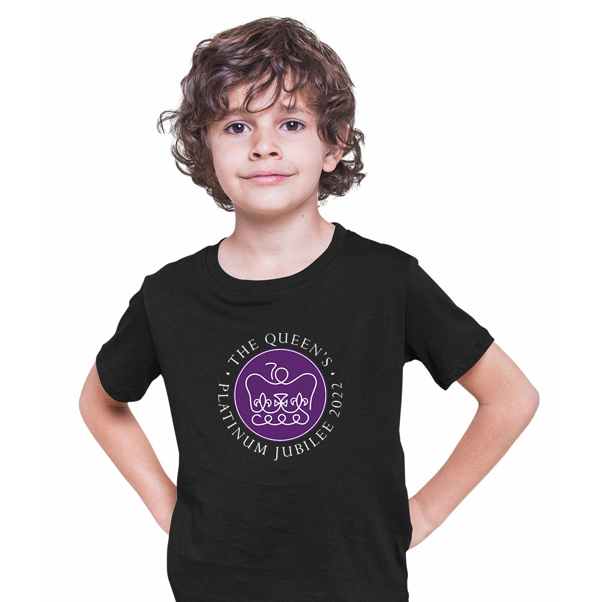 Queen Platinum Jubilee T-shirt 2022 Royal Crown T-shirt for Kids - Kuzi Tees
