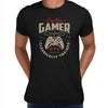 Mens Gaming T-Shirt Old School Gamer Retro Video Game Reckless Player Unisex T-Shirt - Kuzi Tees