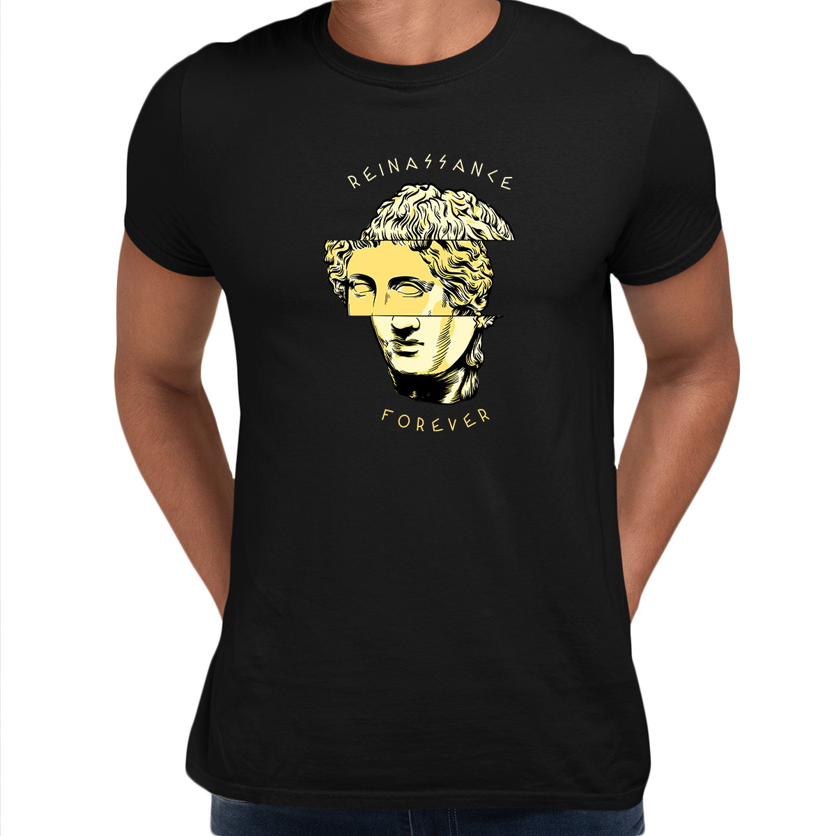 Men's Renaissance Forever Michelangelo Italian Sculptor Antique T-shirt - Kuzi Tees