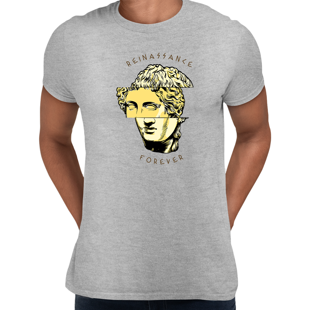 Men's Renaissance Forever Michelangelo Italian Sculptor Antique T-shirt - Kuzi Tees