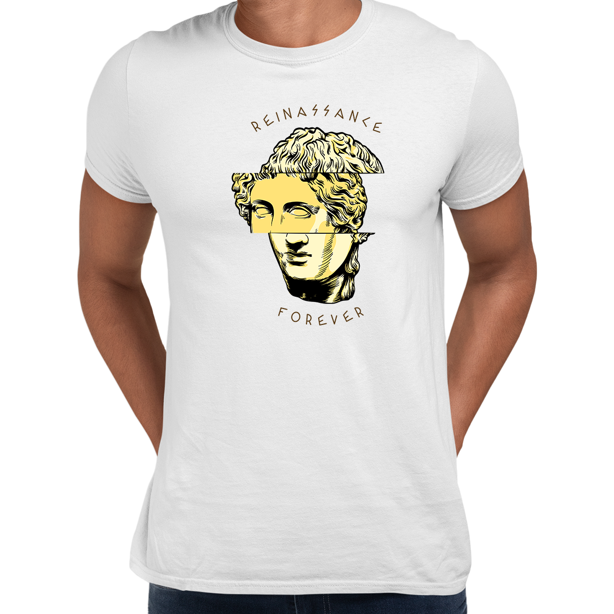 Men's Renaissance Forever Michelangelo Italian Sculptor Antique T-shirt - Kuzi Tees