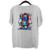 Retro 8-Bit Arcade Cabinet with Ice cream Nostalgia 80's Shirt White Black & Grey Tee - Kuzi Tees