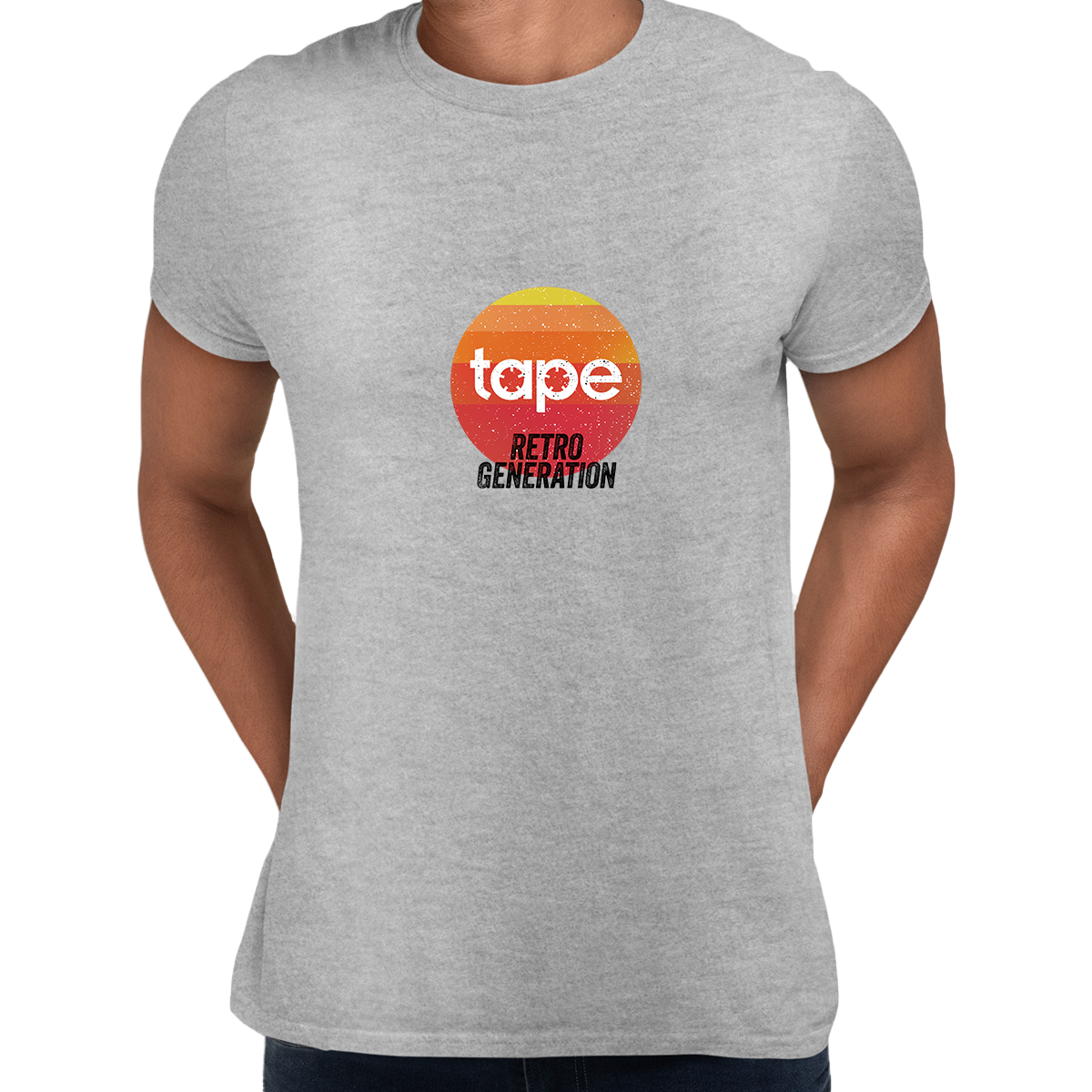 Retro Generation Tape Recorder Black White Grey Unisex T-Shirts OLD SKOOL - Kuzi Tees