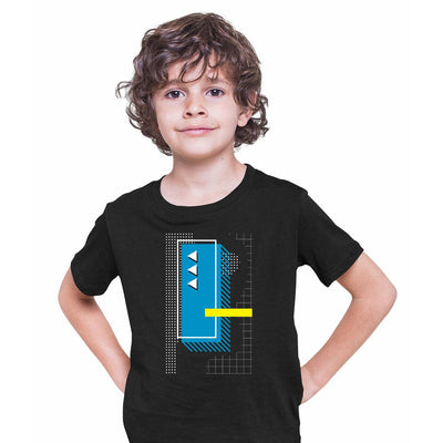 80's Retro Nostalgia Colorful Art Print T-Shirt 90's Design Short Sleeve Funny T-shirt for Kids - Kuzi Tees
