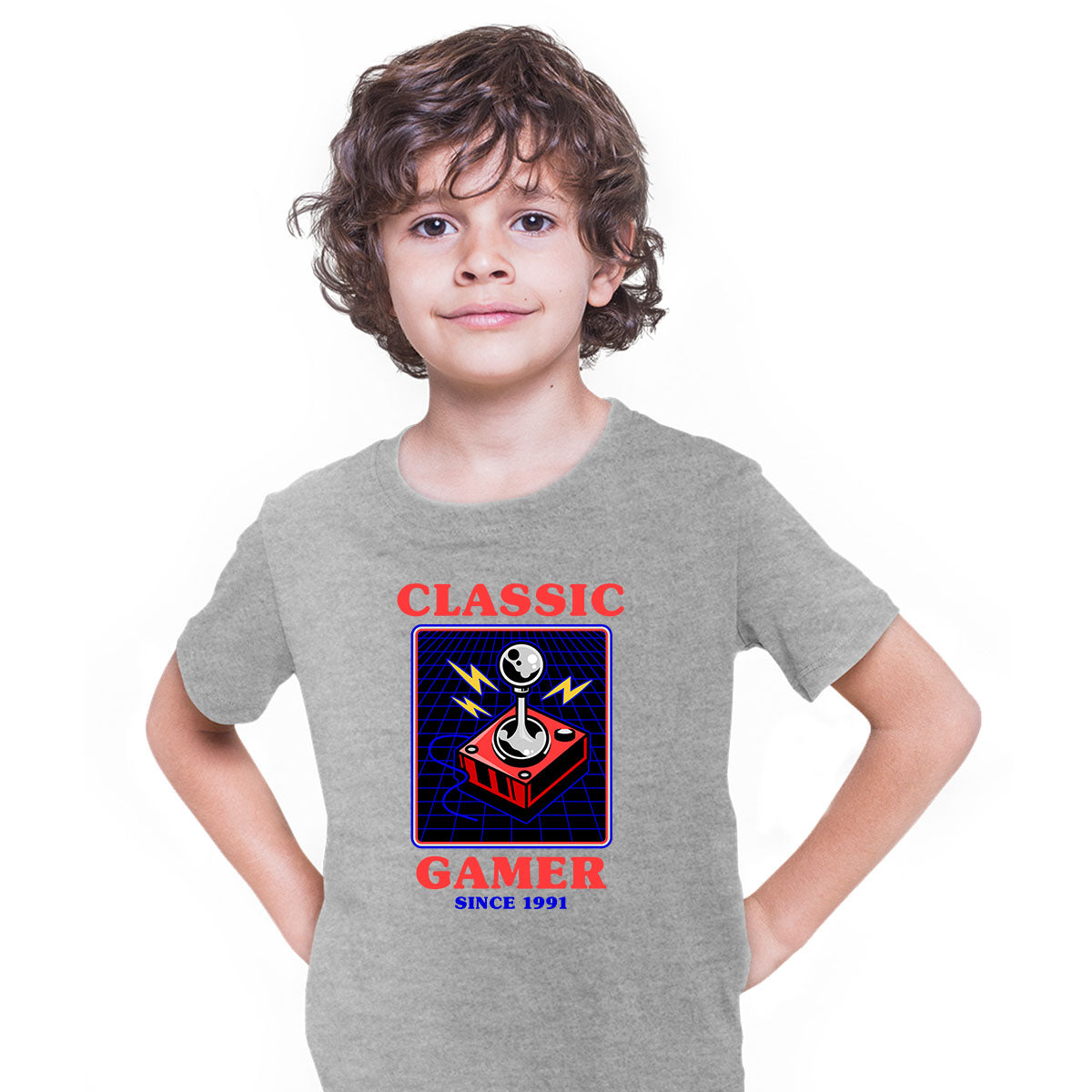 Retro Game 80's Collection Eight Classic Gamer Since 1991 Typography T-shirt for Kids - Kuzi Tees