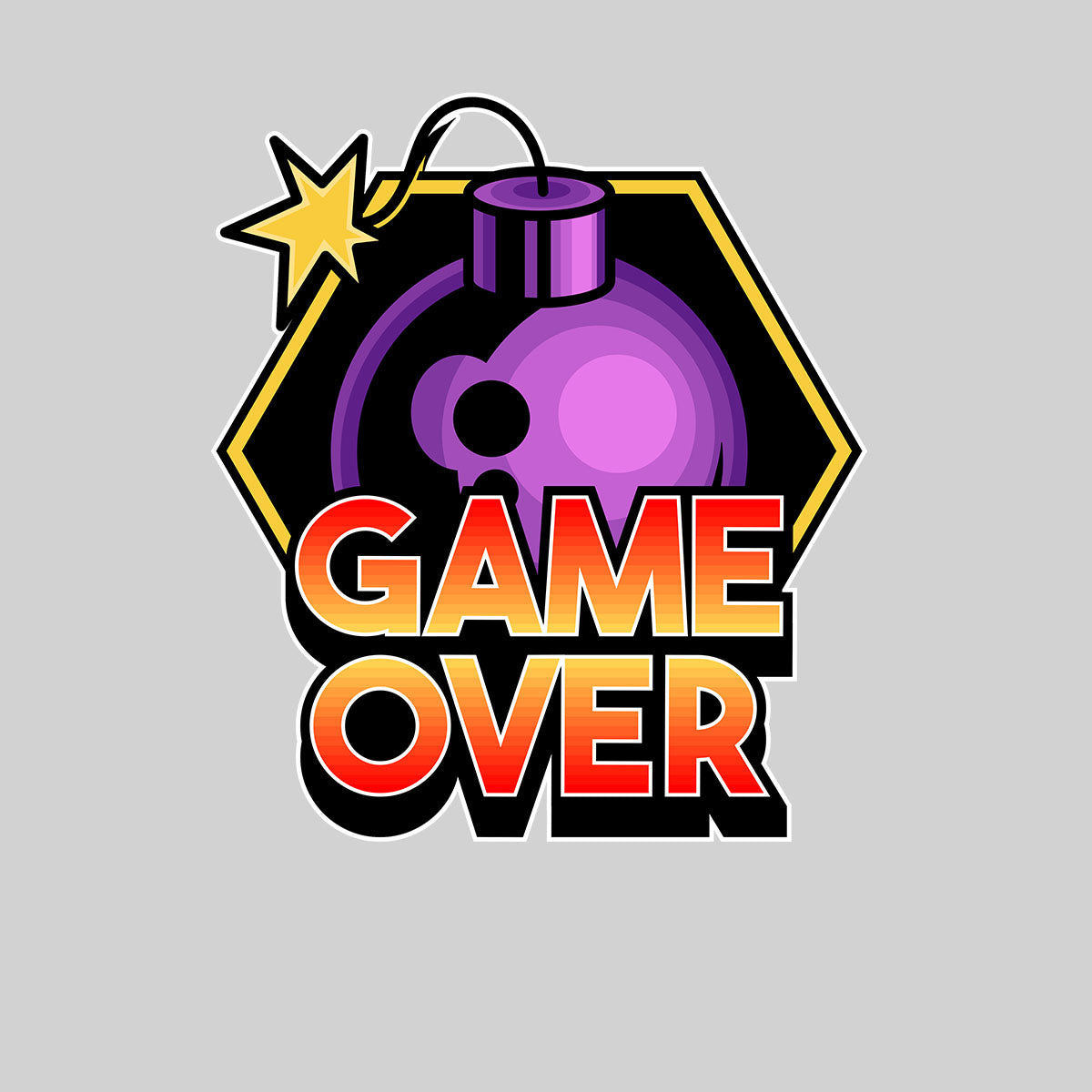 Retro Game 80's Collection Eleven Game Over Typography Unisex T-shirt - Kuzi Tees