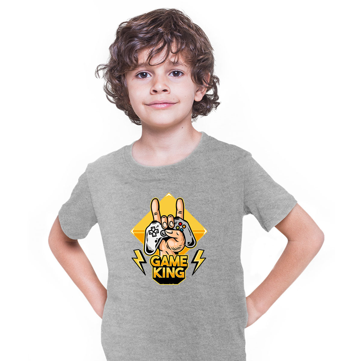 Retro Game 80's Collection Five Game King Typography T-shirt for Kids - Kuzi Tees