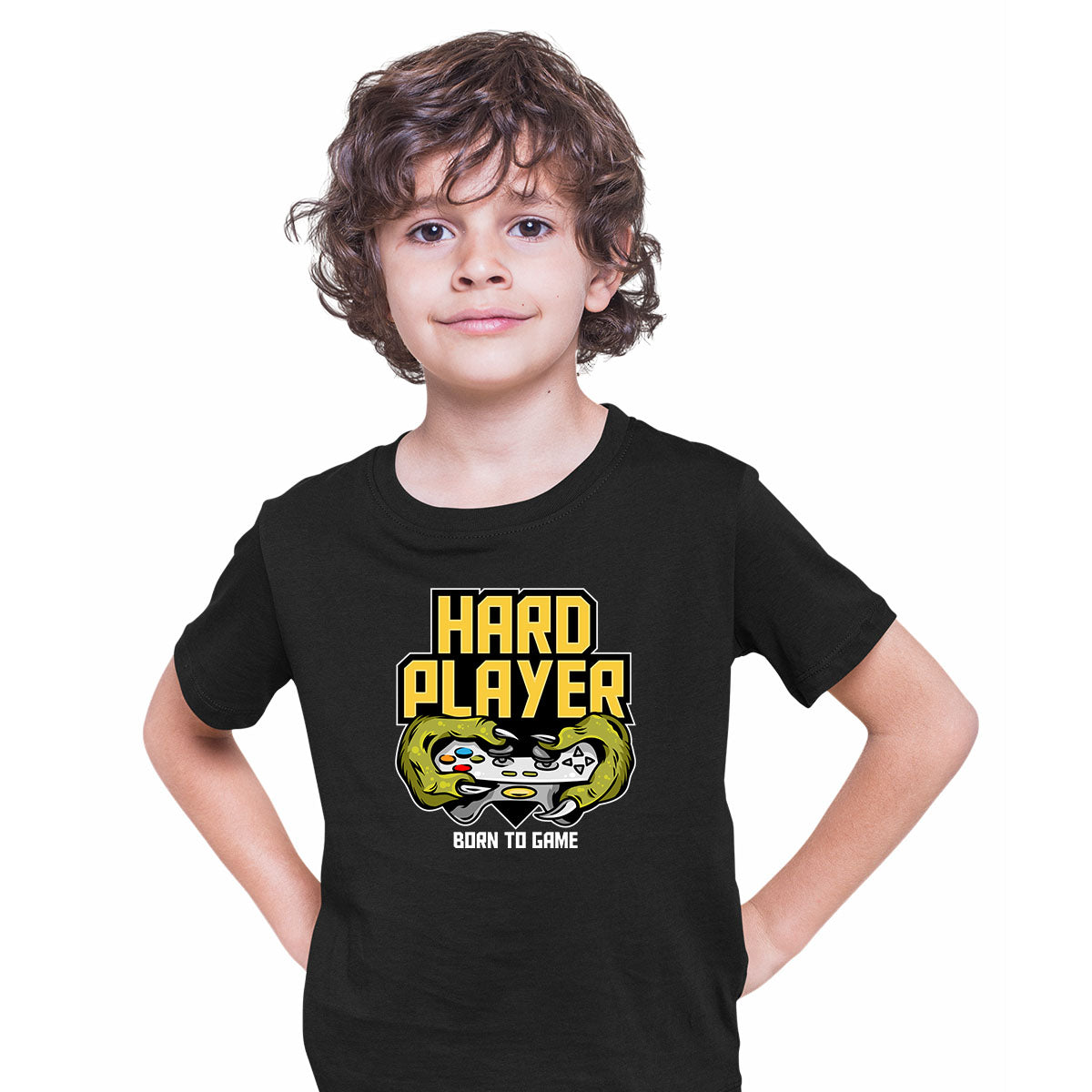 Retro Game 80's Collection Four Hard Player Typography T-shirt for Kids - Kuzi Tees