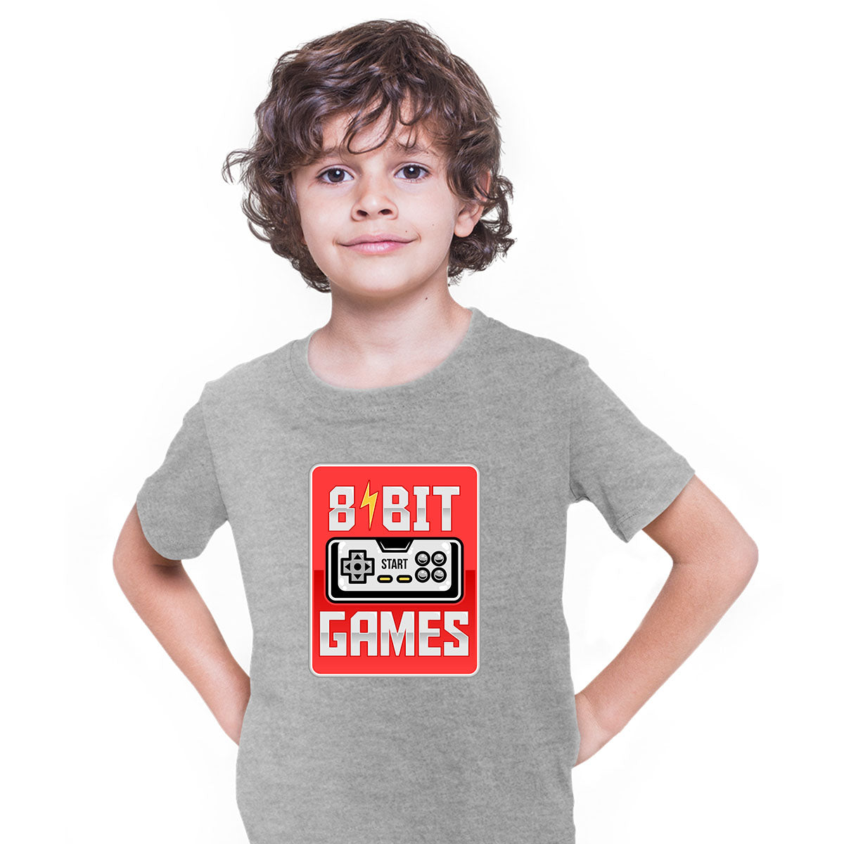 Retro Game 80's Collection Seven 8 Bit games Typography T-shirt for Kids - Kuzi Tees